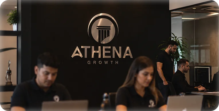 The Athena Growth team at the office